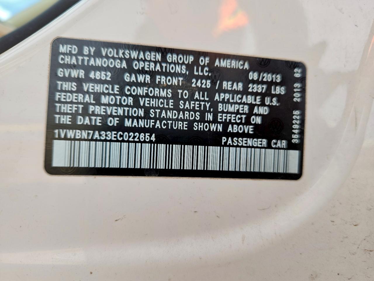 2014 VOLKSWAGEN PASSAT SE photo 34