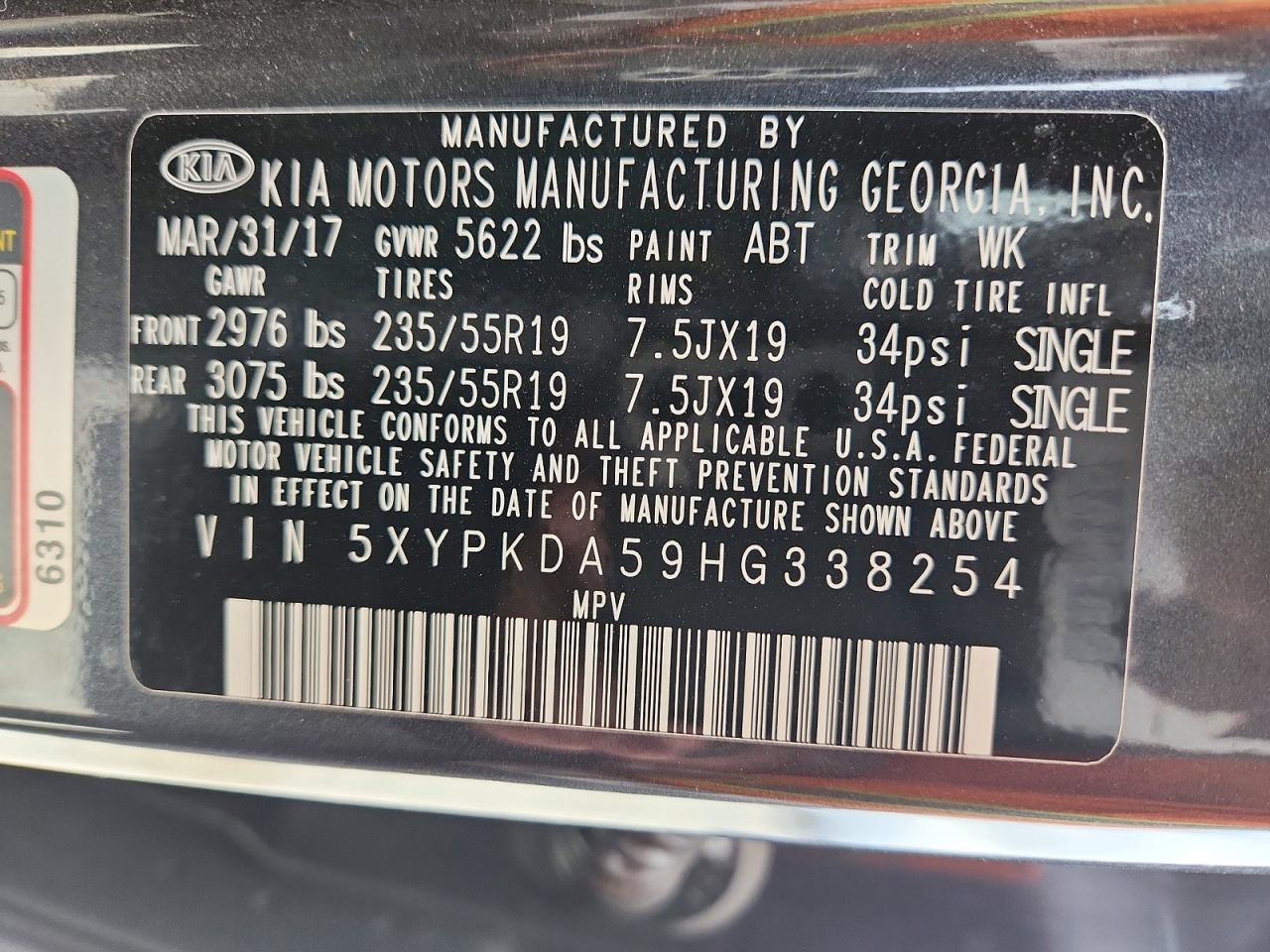 2017 KIA SORENTO SX V6 photo 25