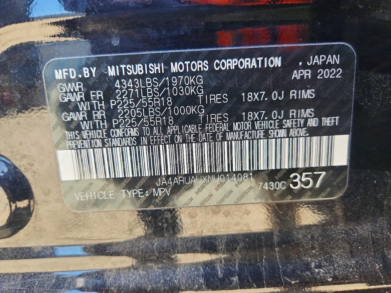 2022 MITSUBISHI OUTLANDER SPORT ES photo 27