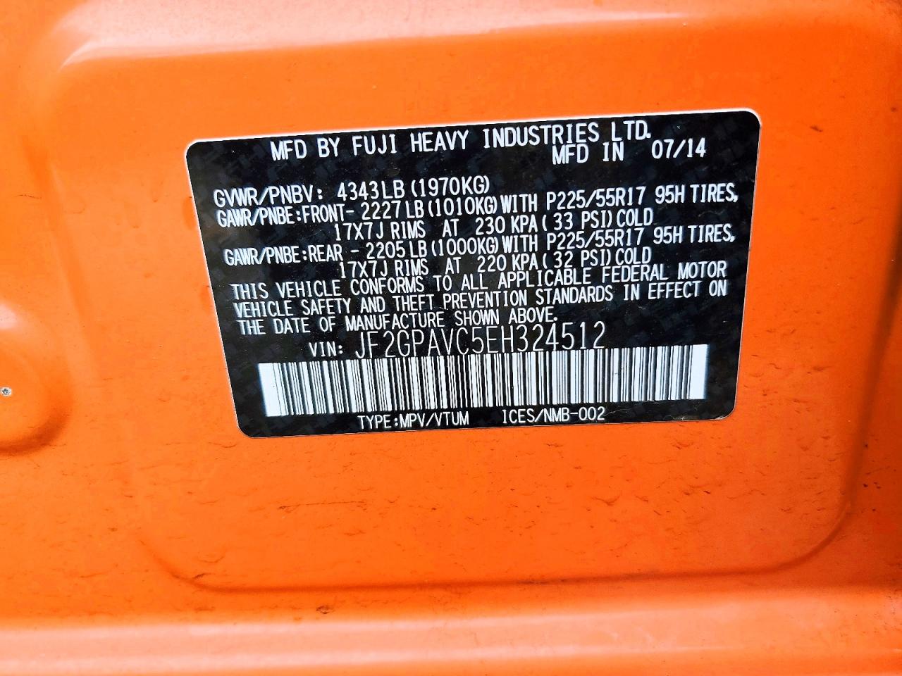 2014 SUBARU XV CROSSTREK 2.0 PREMIUM photo 23