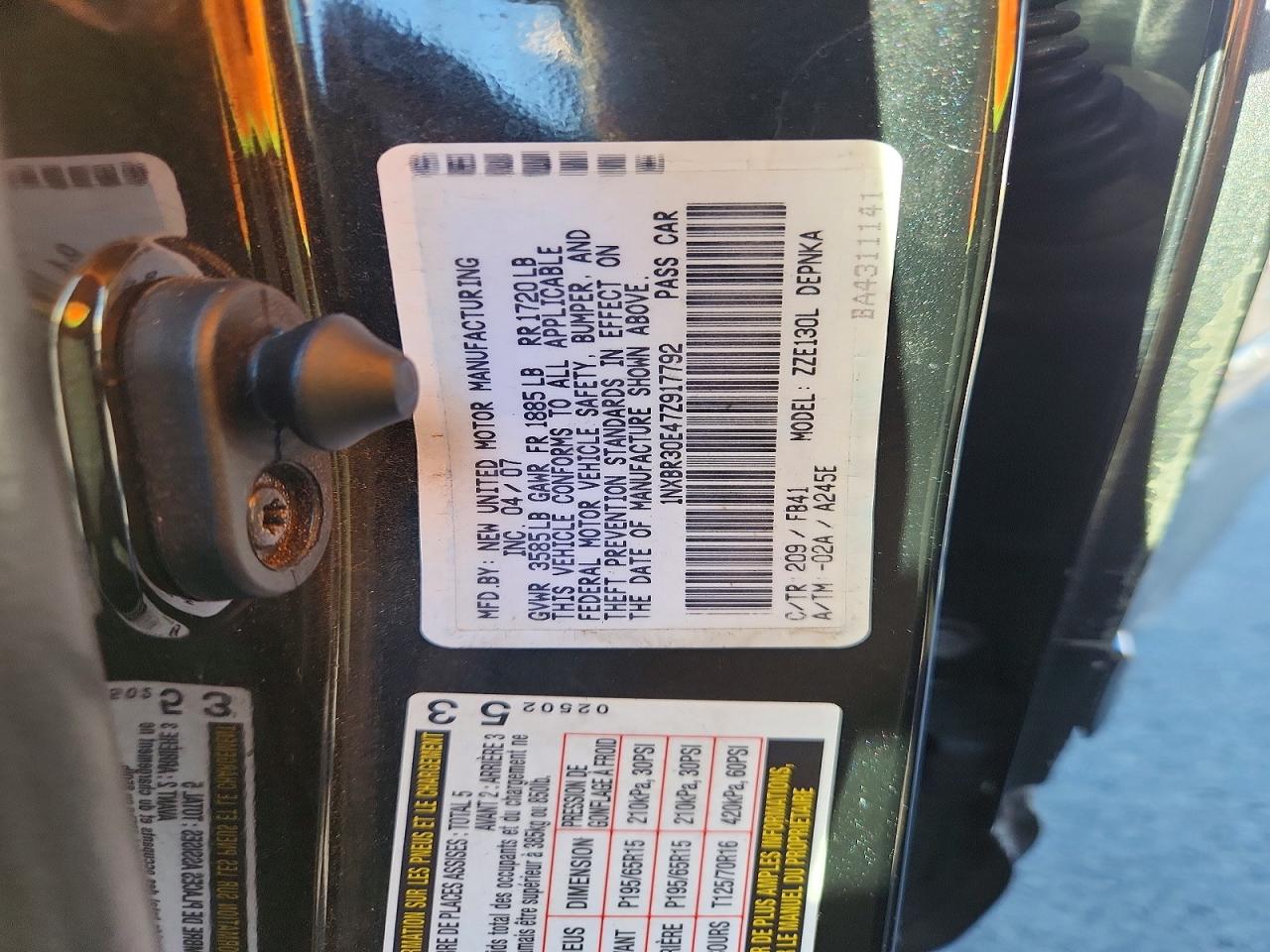 2007 TOYOTA COROLLA LE photo 34