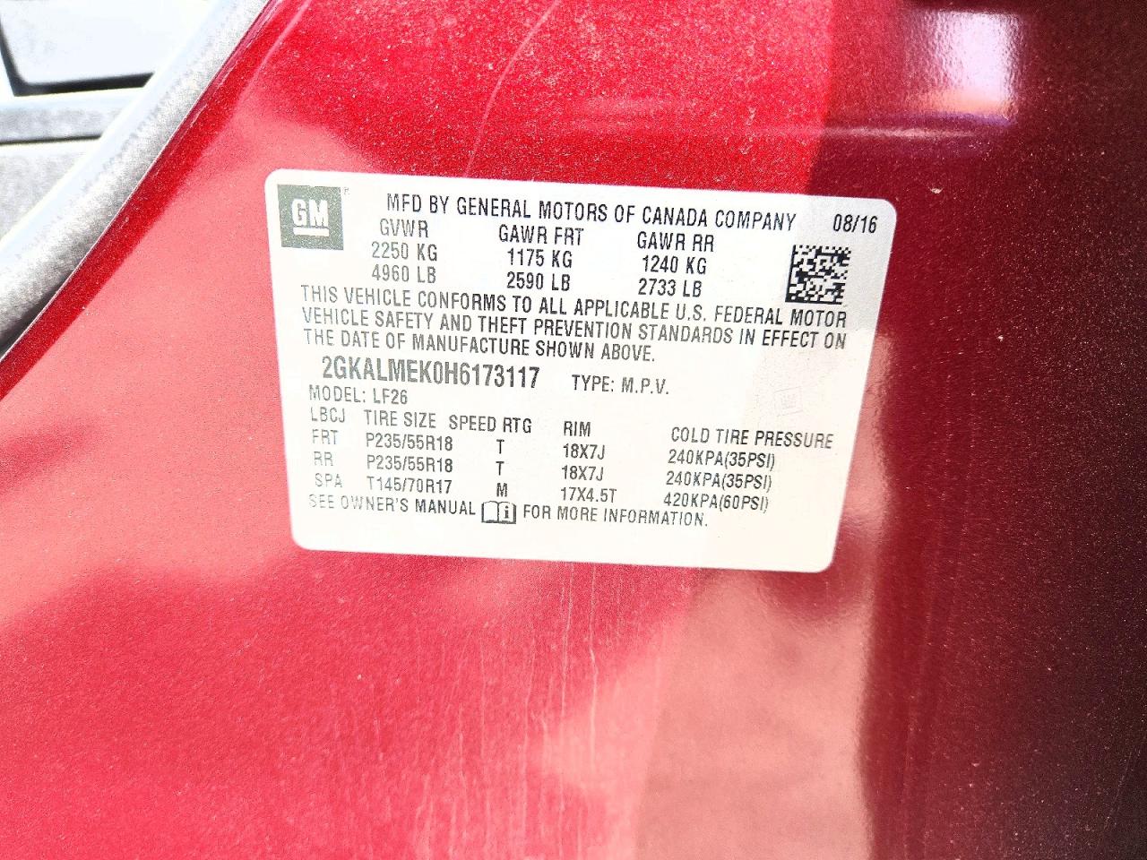 2017 GMC TERRAIN SLE photo 27