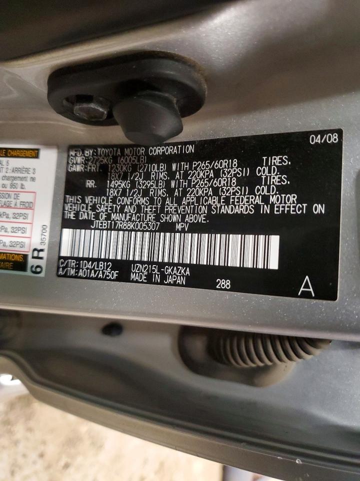 2008 TOYOTA 4RUNNER LIMITED photo 14