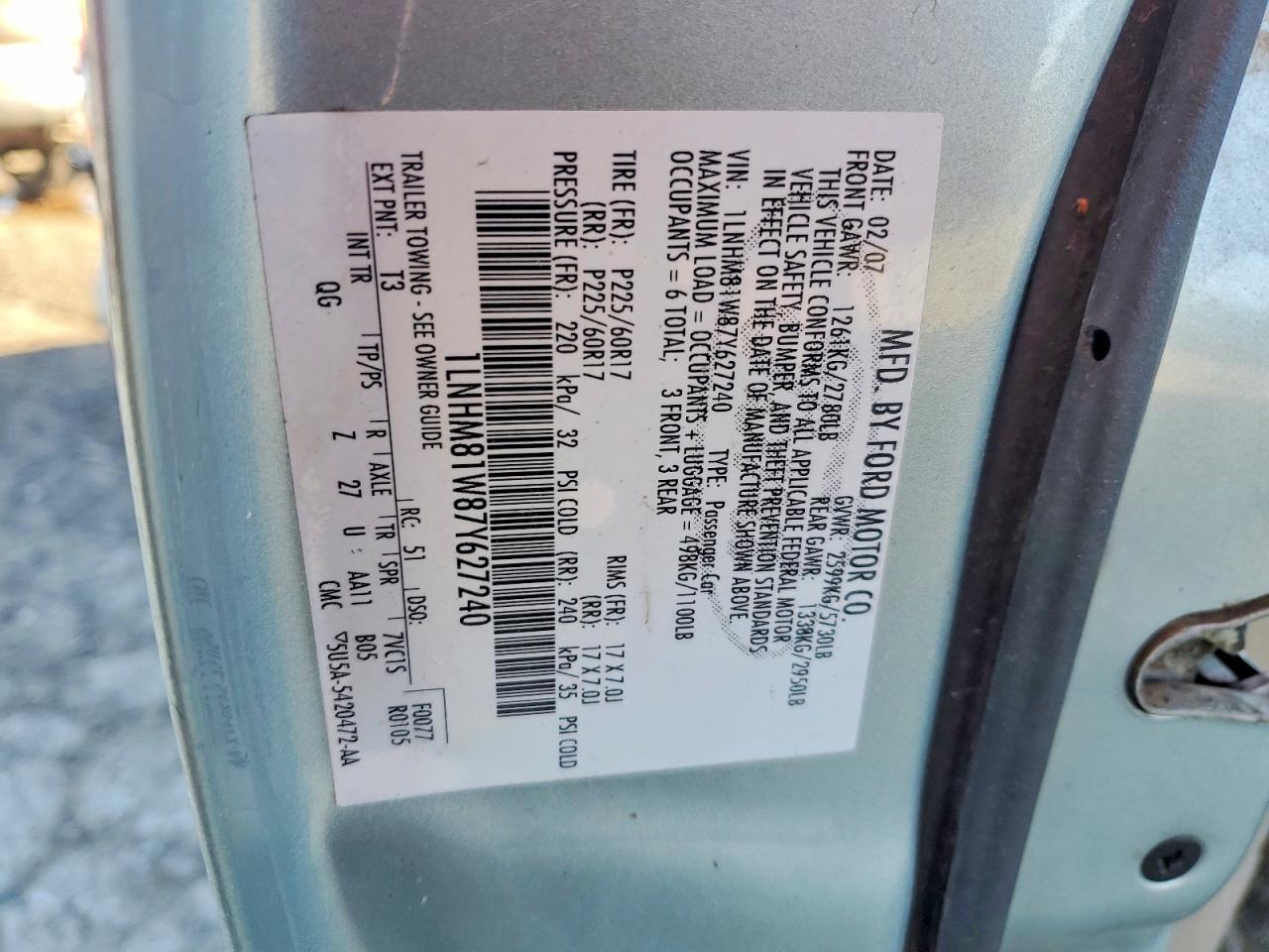 2007 LINCOLN TOWN CAR SIGNATURE photo 23