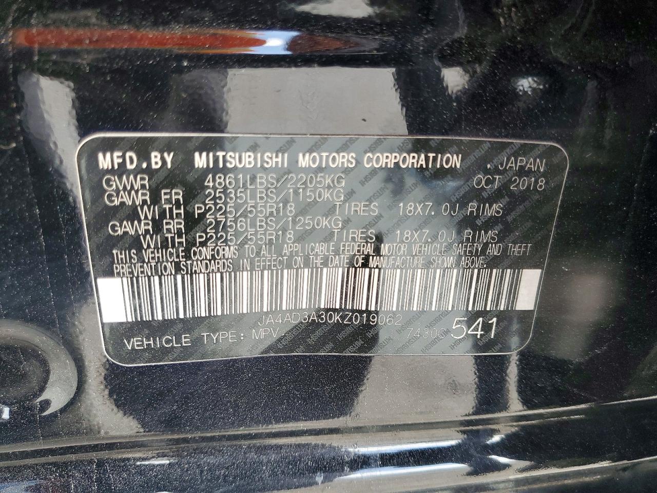 2019 MITSUBISHI OUTLANDER SE photo 27