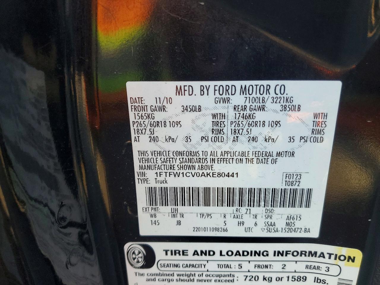 2010 FORD F150 SUPERCREW photo 25