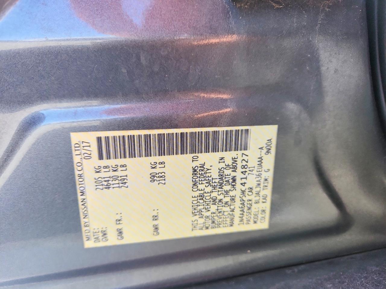 2017 NISSAN MAXIMA 3.5 SV photo 23