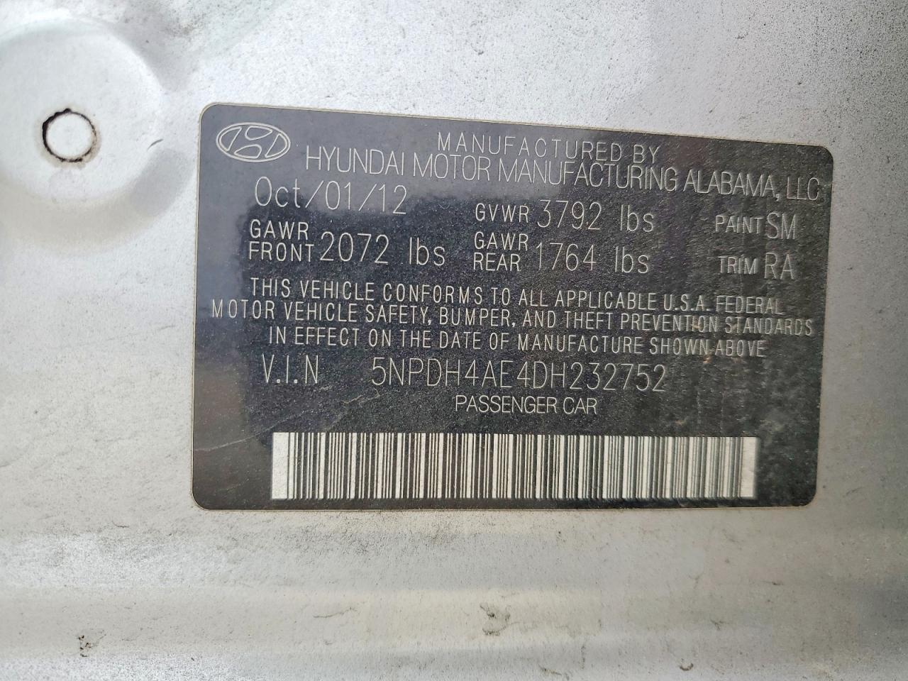 2013 HYUNDAI ELANTRA LIMITED photo 12