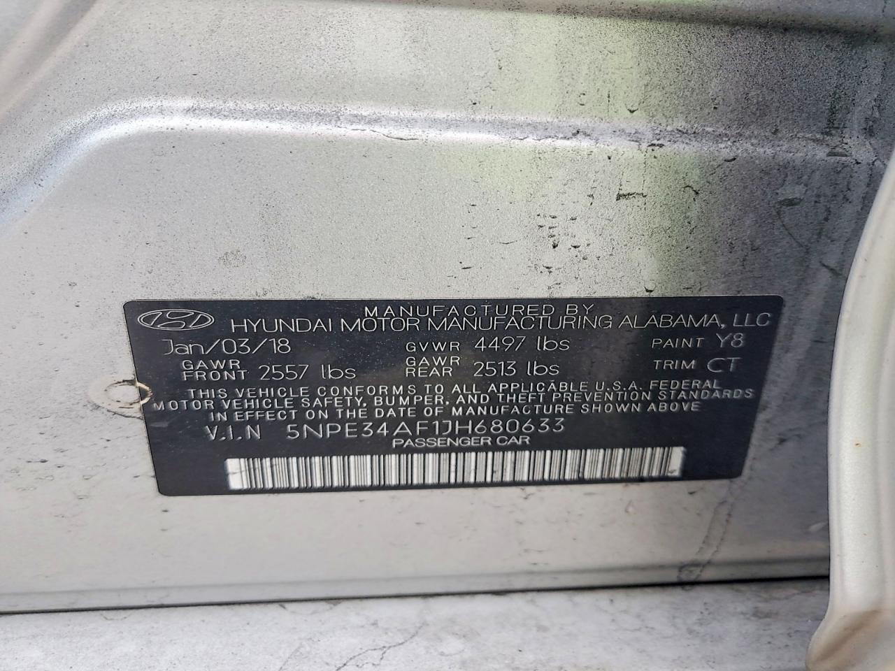 2018 HYUNDAI SONATA SPORT photo 37