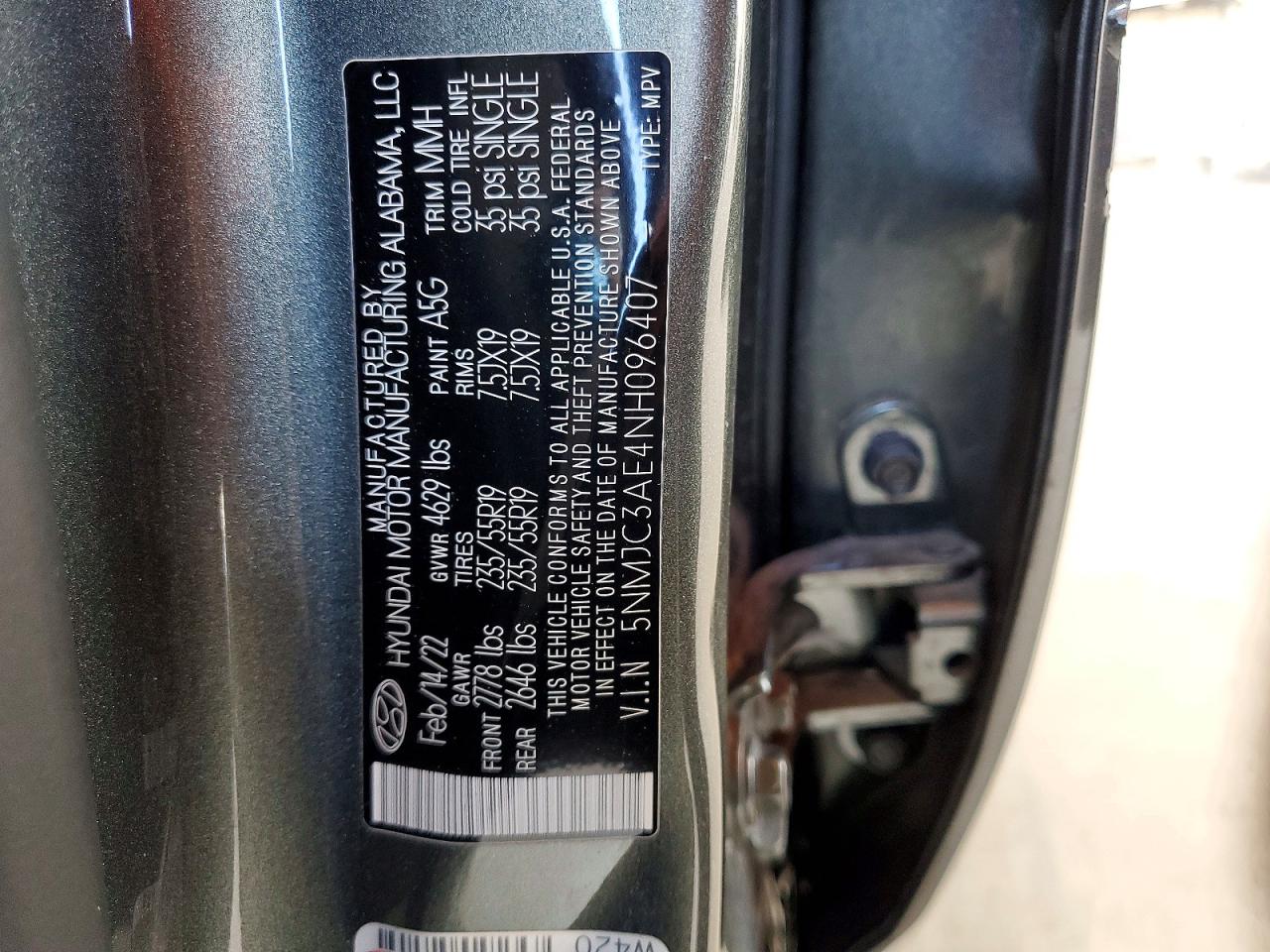 2022 HYUNDAI TUCSON SEL photo 13