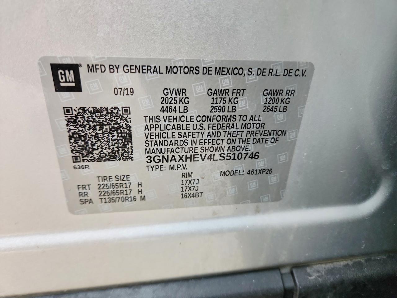 2020 CHEVROLET EQUINOX LS photo 14