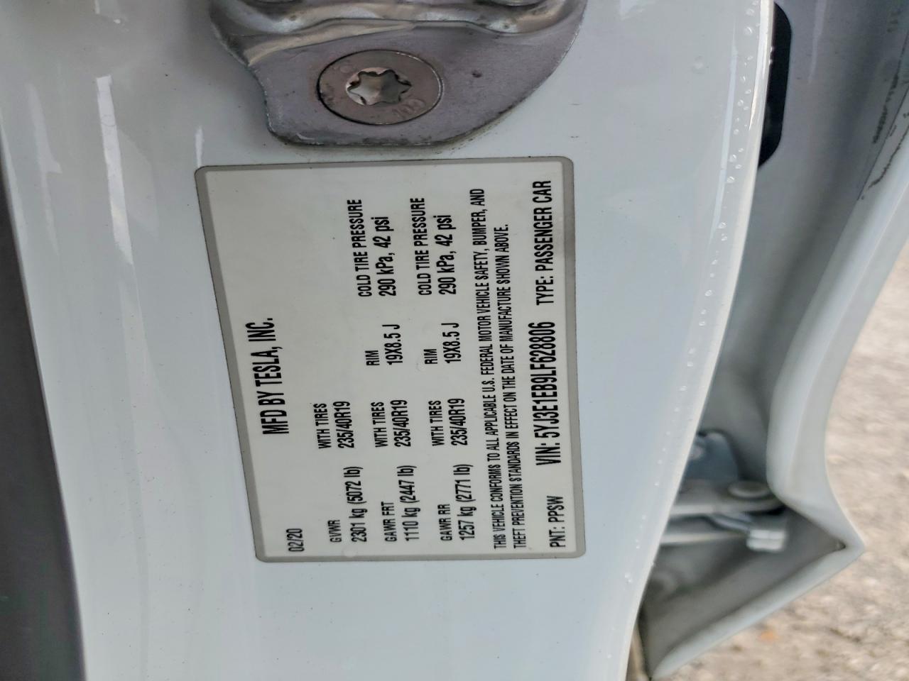 2020 TESLA MODEL 3 photo 12