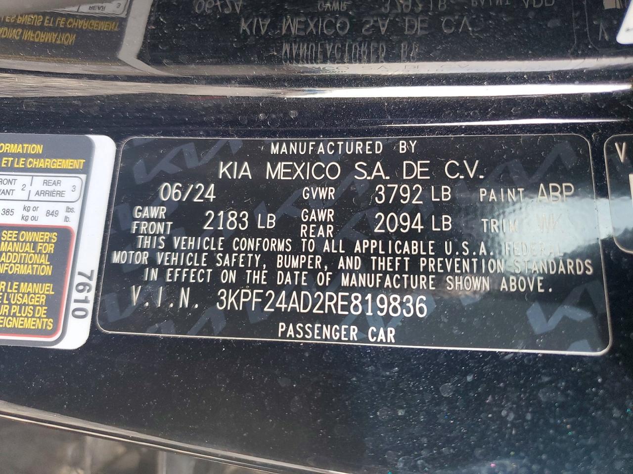 2024 KIA FORTE LXS photo 23