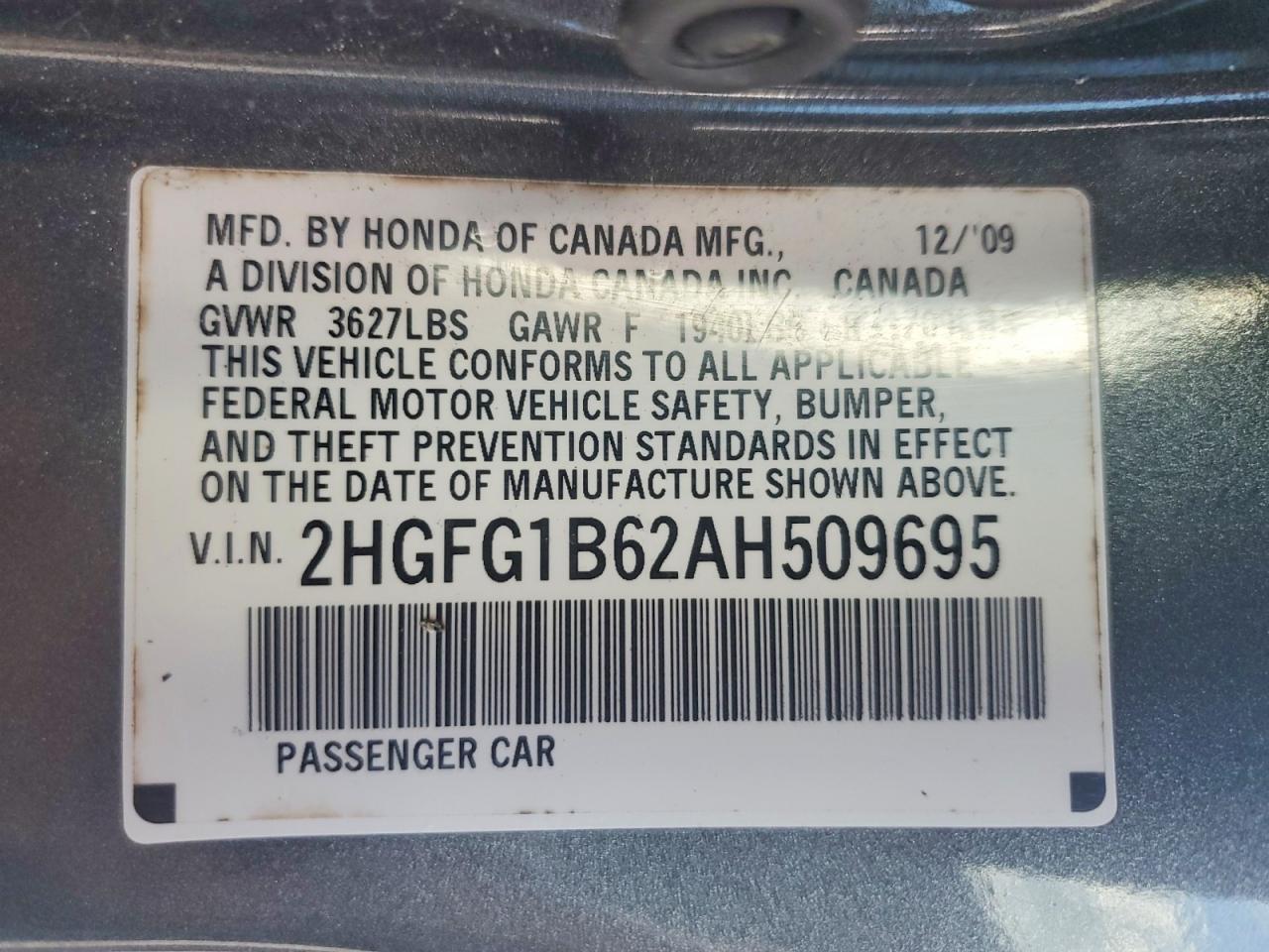 2010 HONDA CIVIC LX photo 13