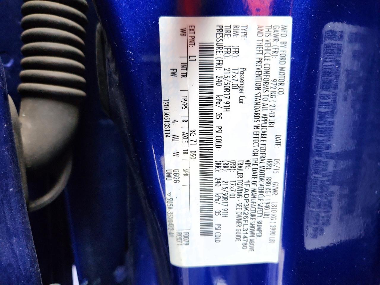 2015 FORD FOCUS SE photo 37