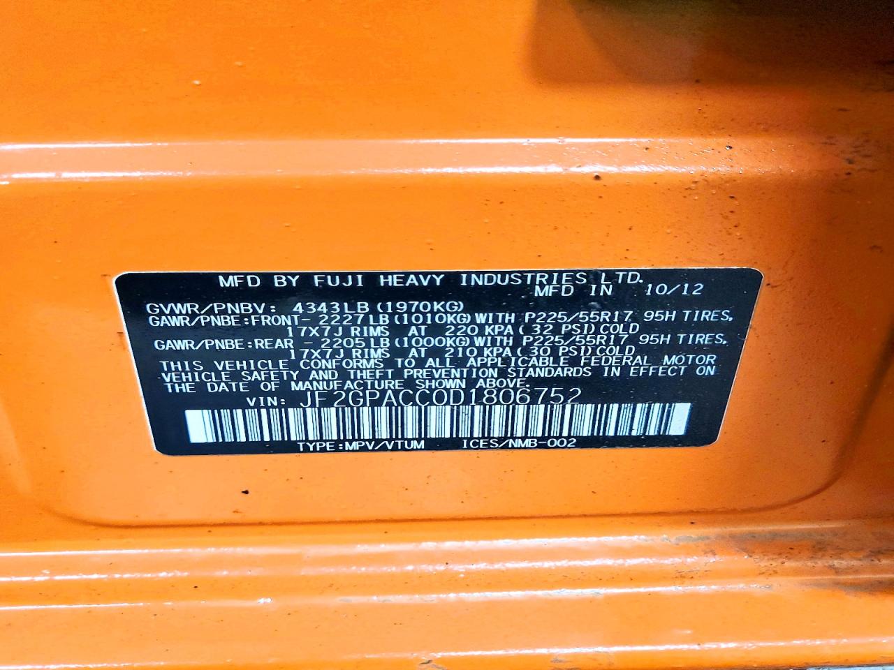 2013 SUBARU XV CROSSTREK 2.0 PREMIUM photo 27