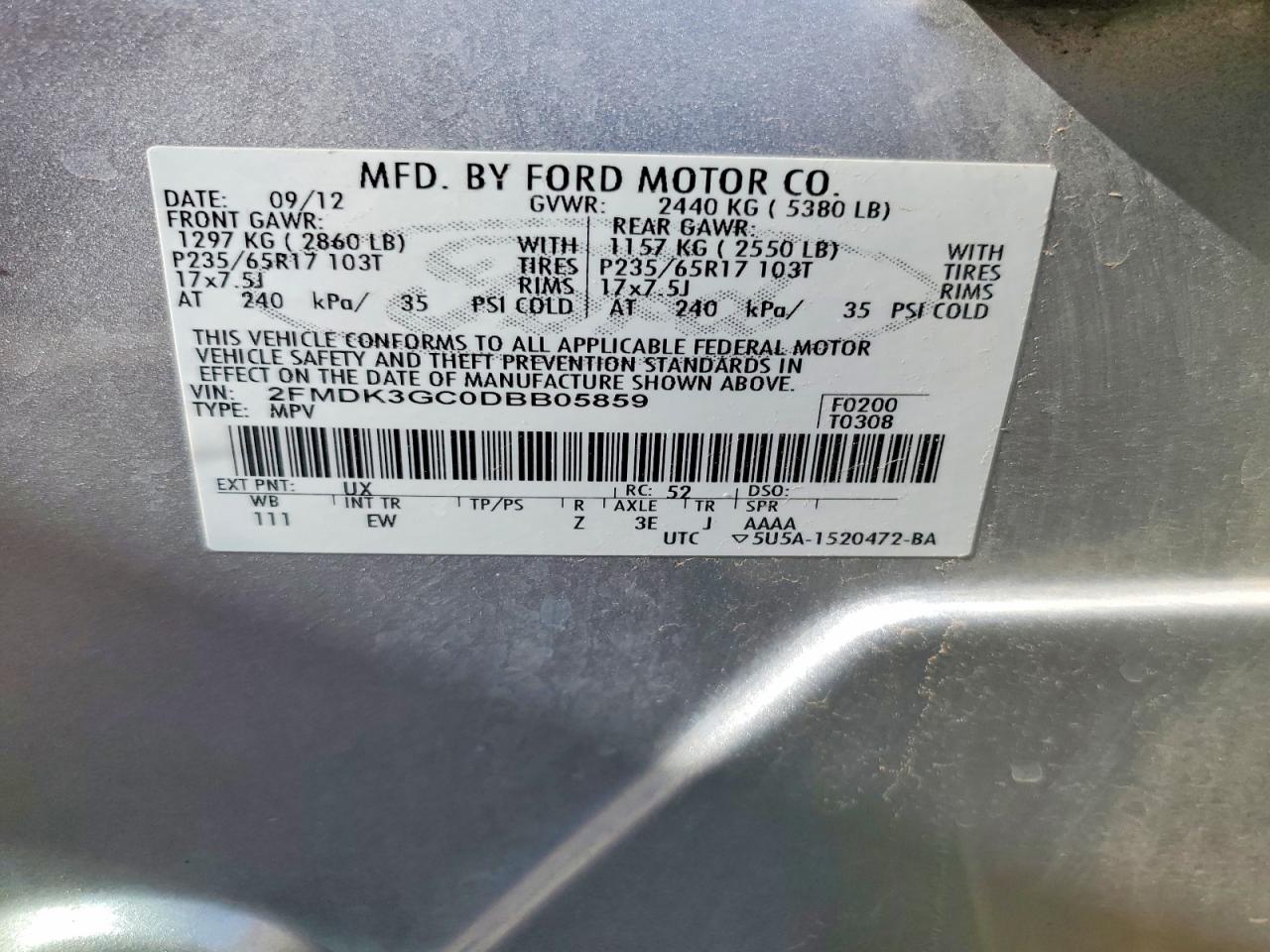 2013 FORD EDGE SE photo 13
