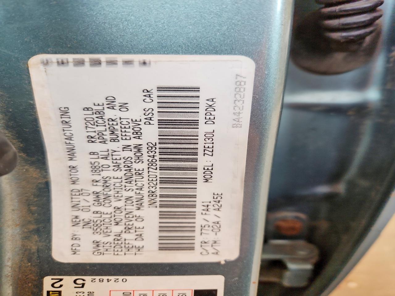 2007 TOYOTA COROLLA CE photo 25