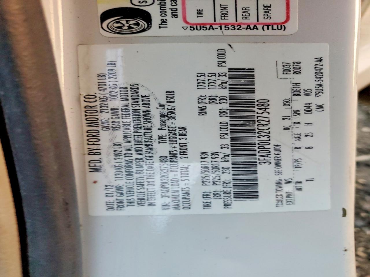 2012 FORD FUSION HYBRID photo 23