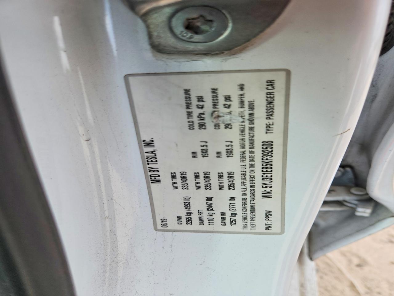 2019 TESLA MODEL 3 photo 12