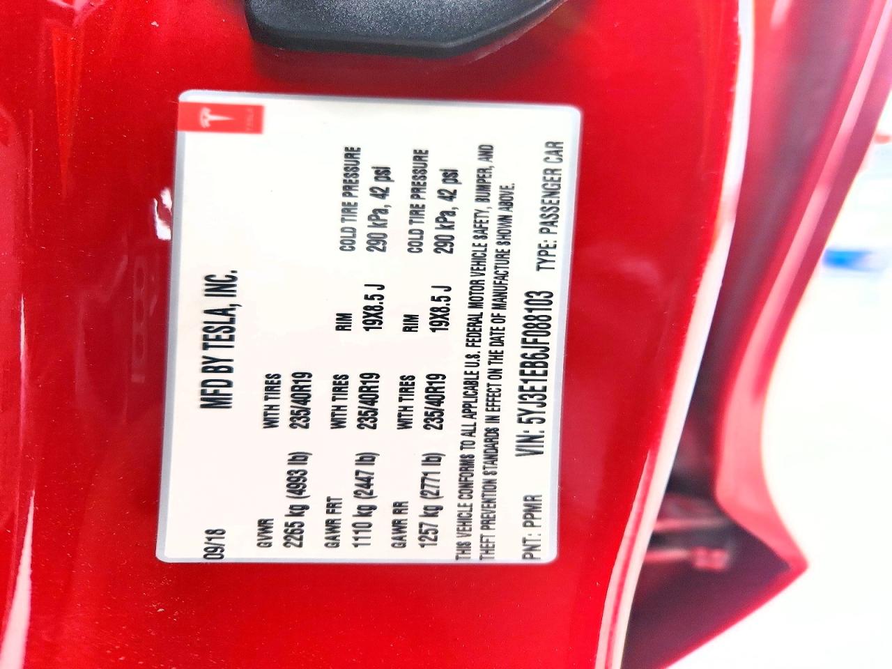 2018 TESLA MODEL 3 photo 12