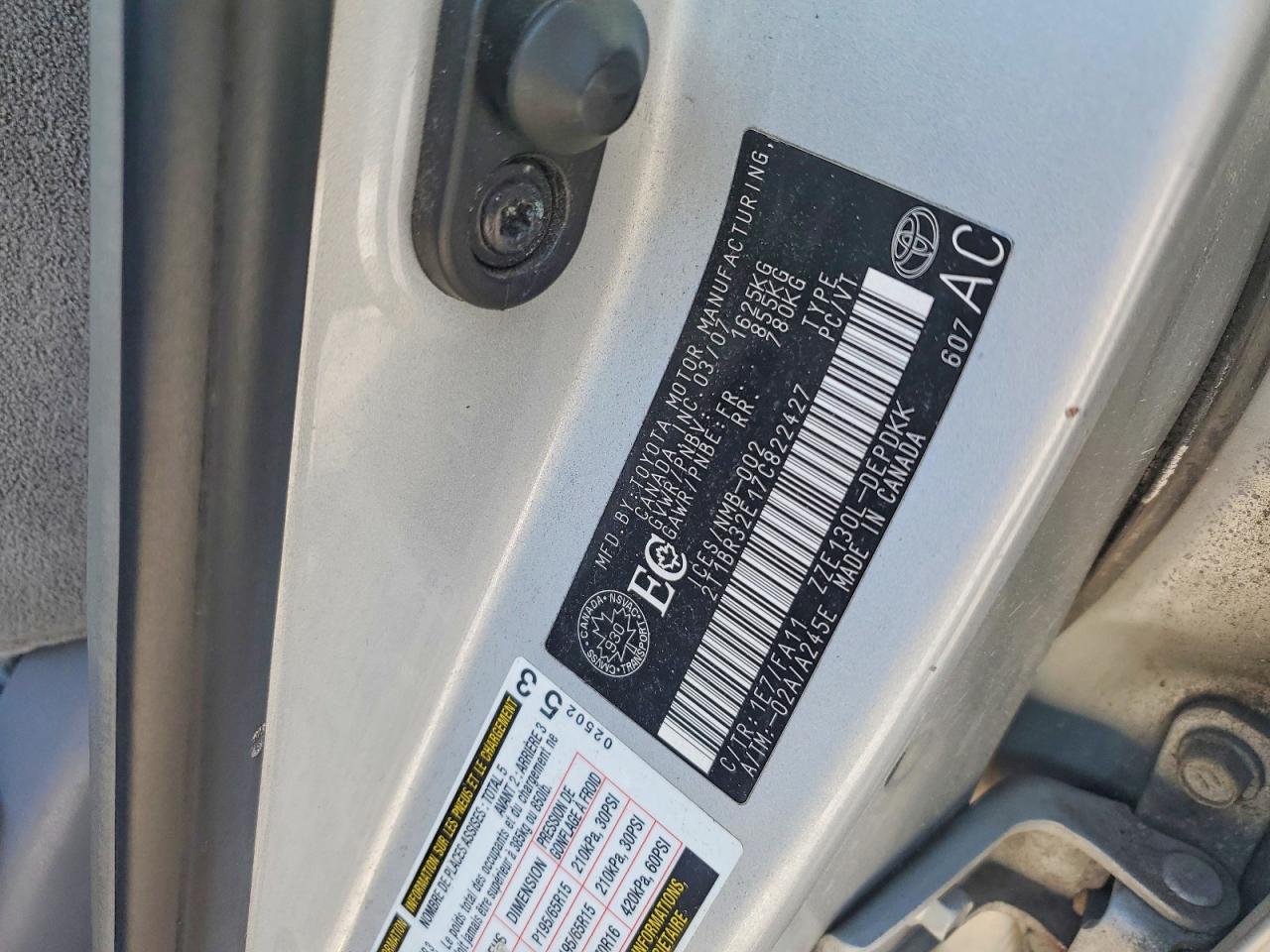 2007 TOYOTA COROLLA CE photo 12