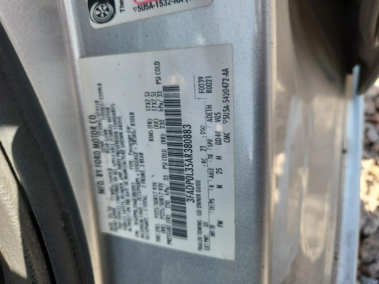 2010 FORD FUSION HYBRID photo 25
