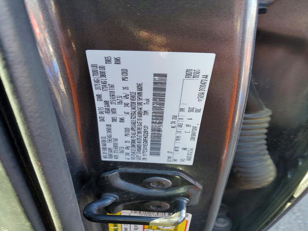 2015 FORD F150 SUPERCREW photo 12