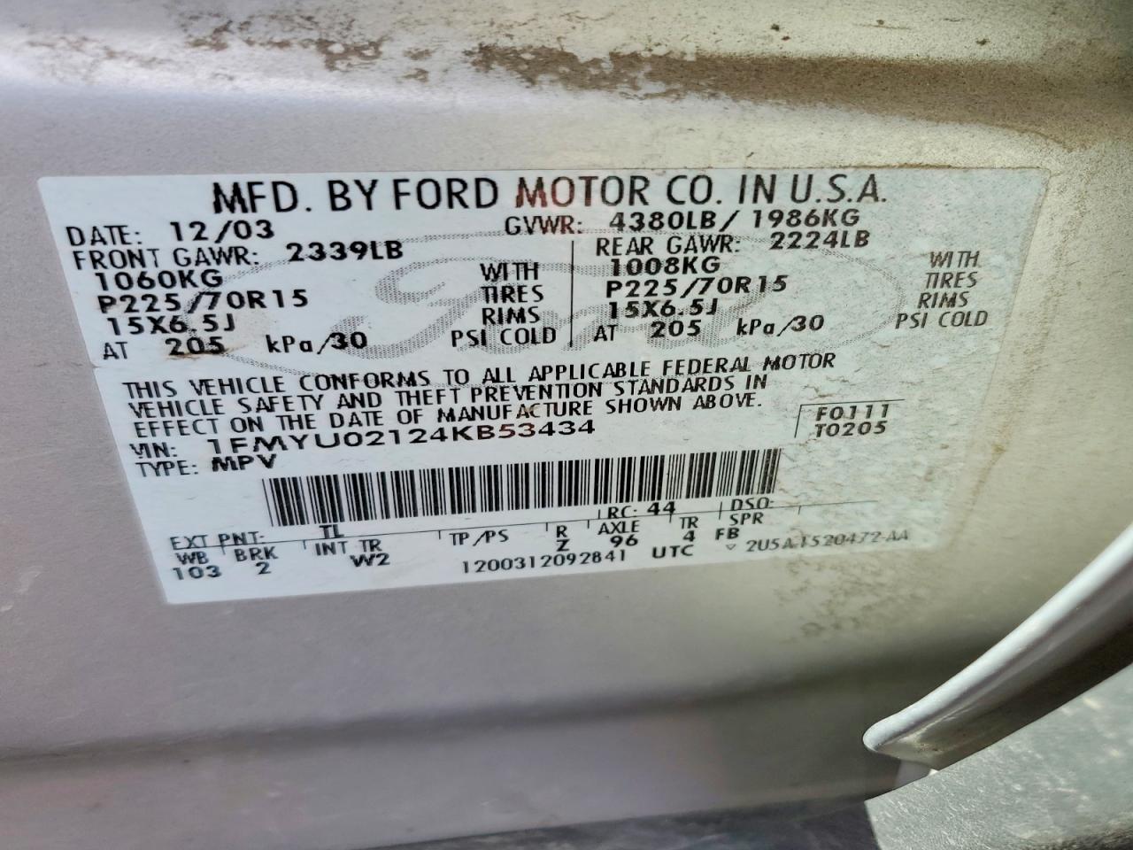 2004 FORD ESCAPE XLS photo 25