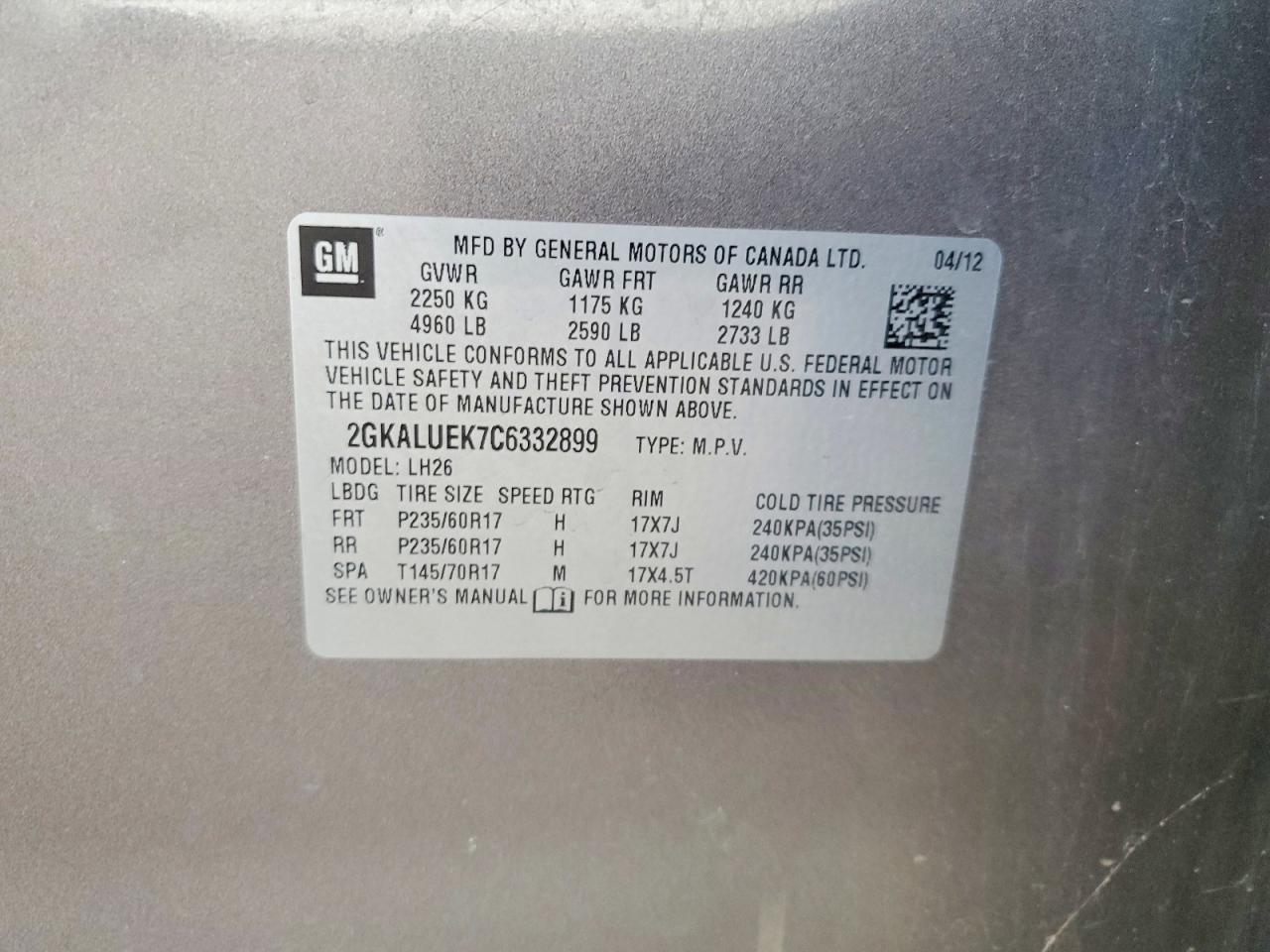 2012 GMC TERRAIN SLT photo 23
