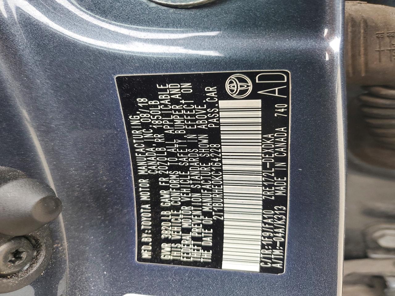 2019 TOYOTA COROLLA photo 23