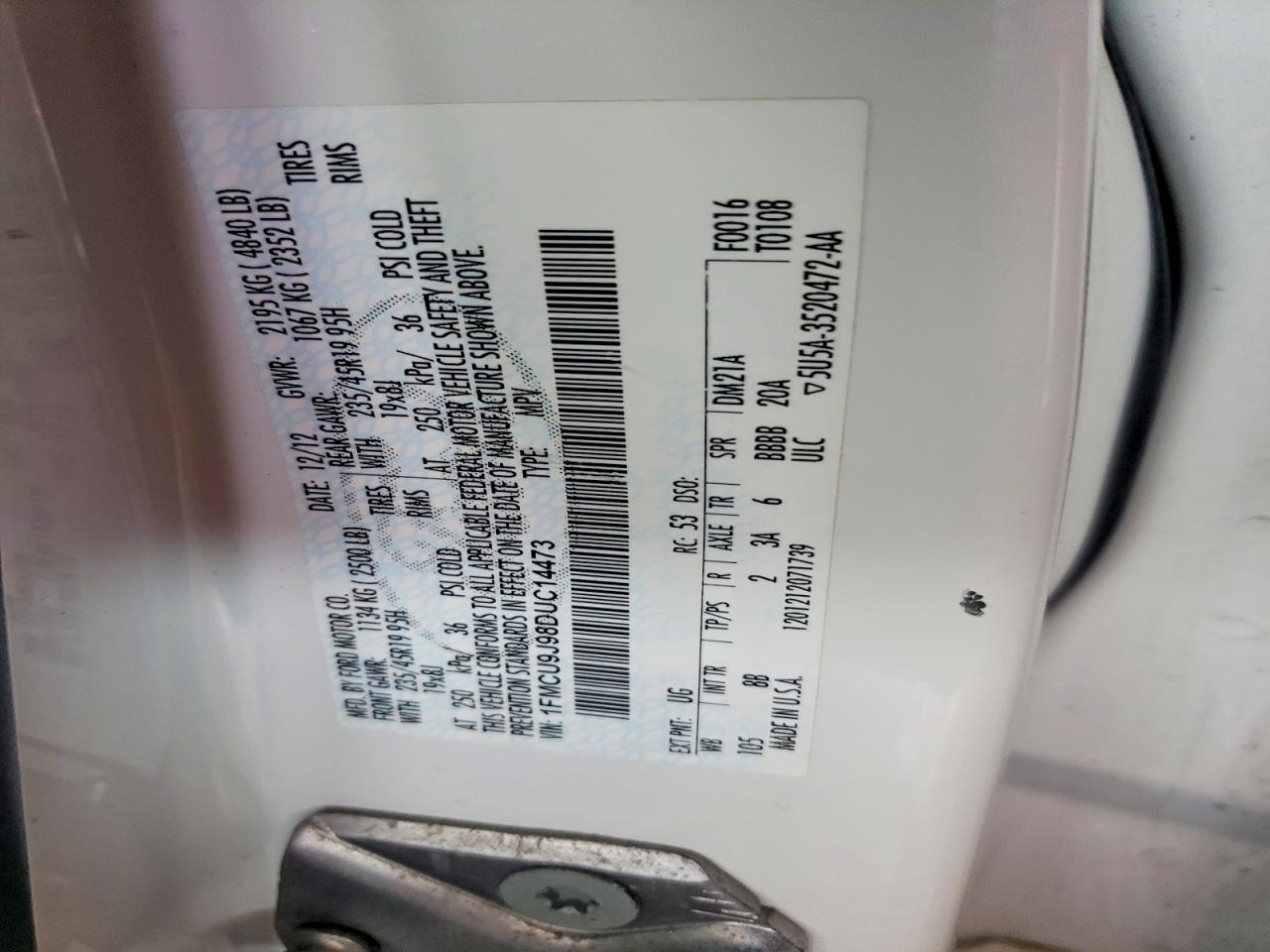 2013 FORD ESCAPE TITANIUM photo 25