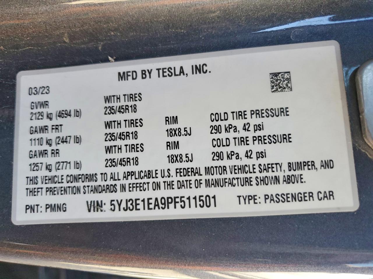 2023 TESLA MODEL 3 photo 34