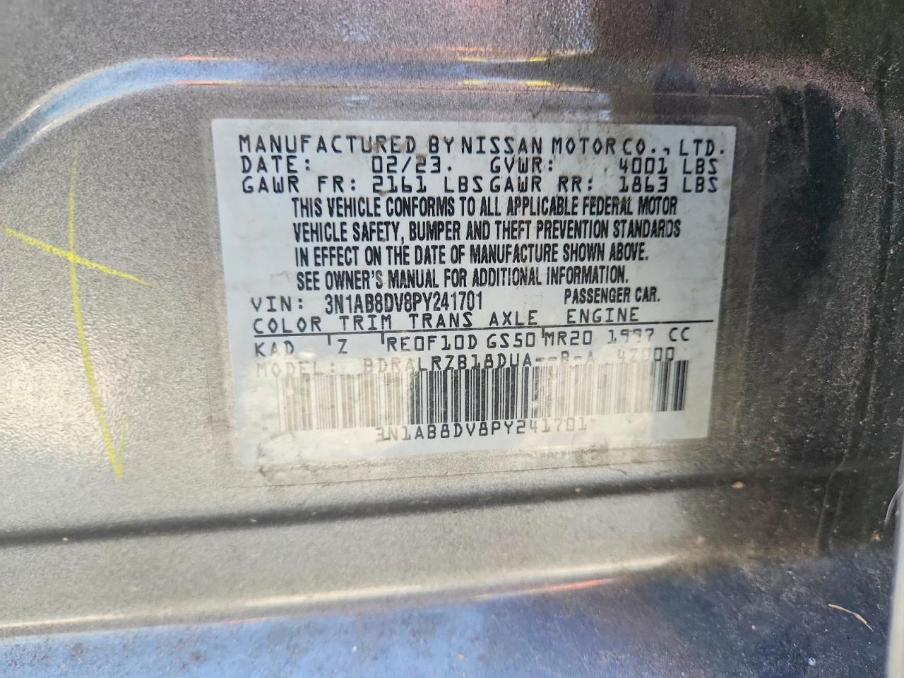 2023 NISSAN SENTRA SR photo 37