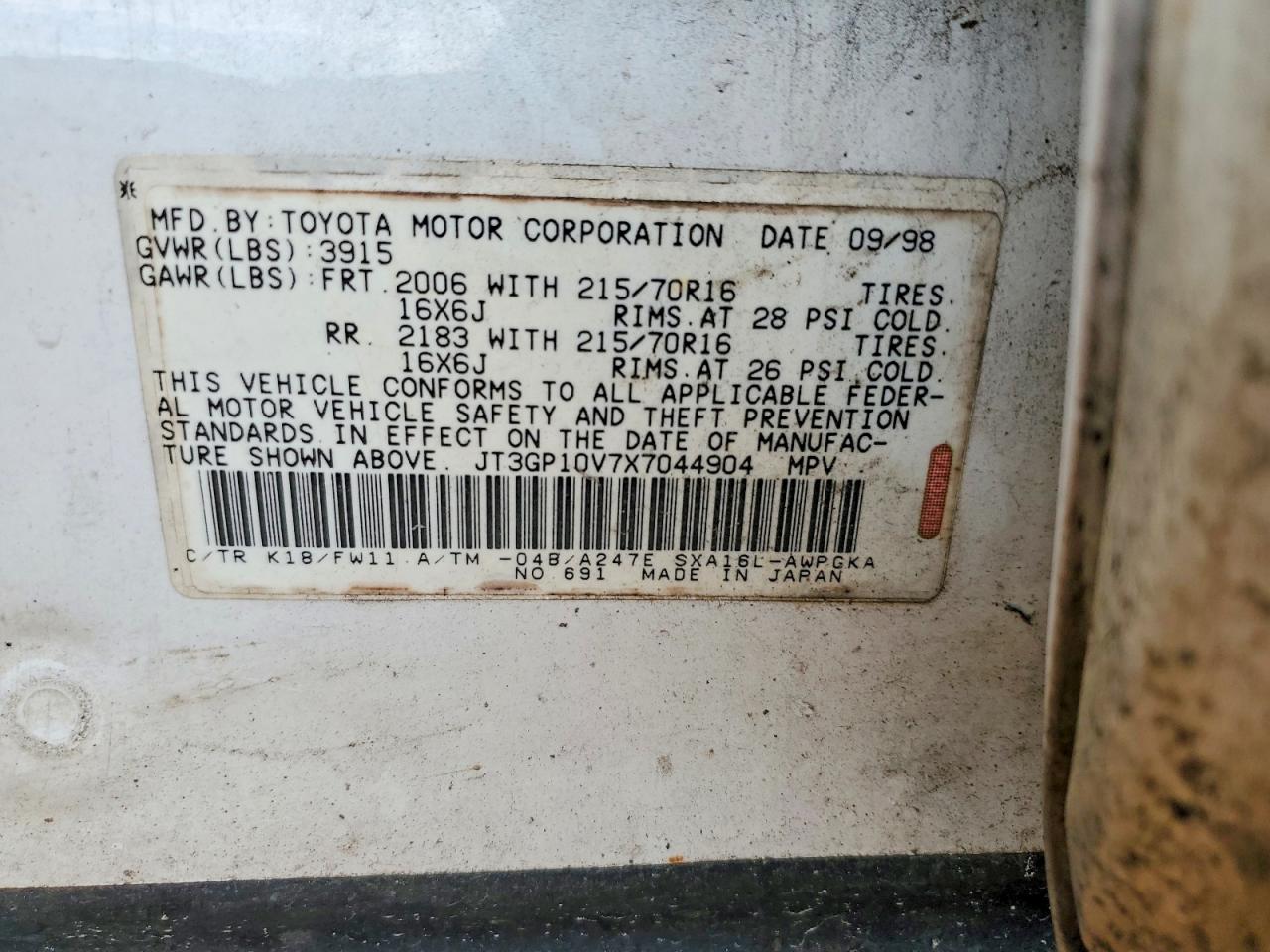 1999 TOYOTA RAV4 BASE photo 37