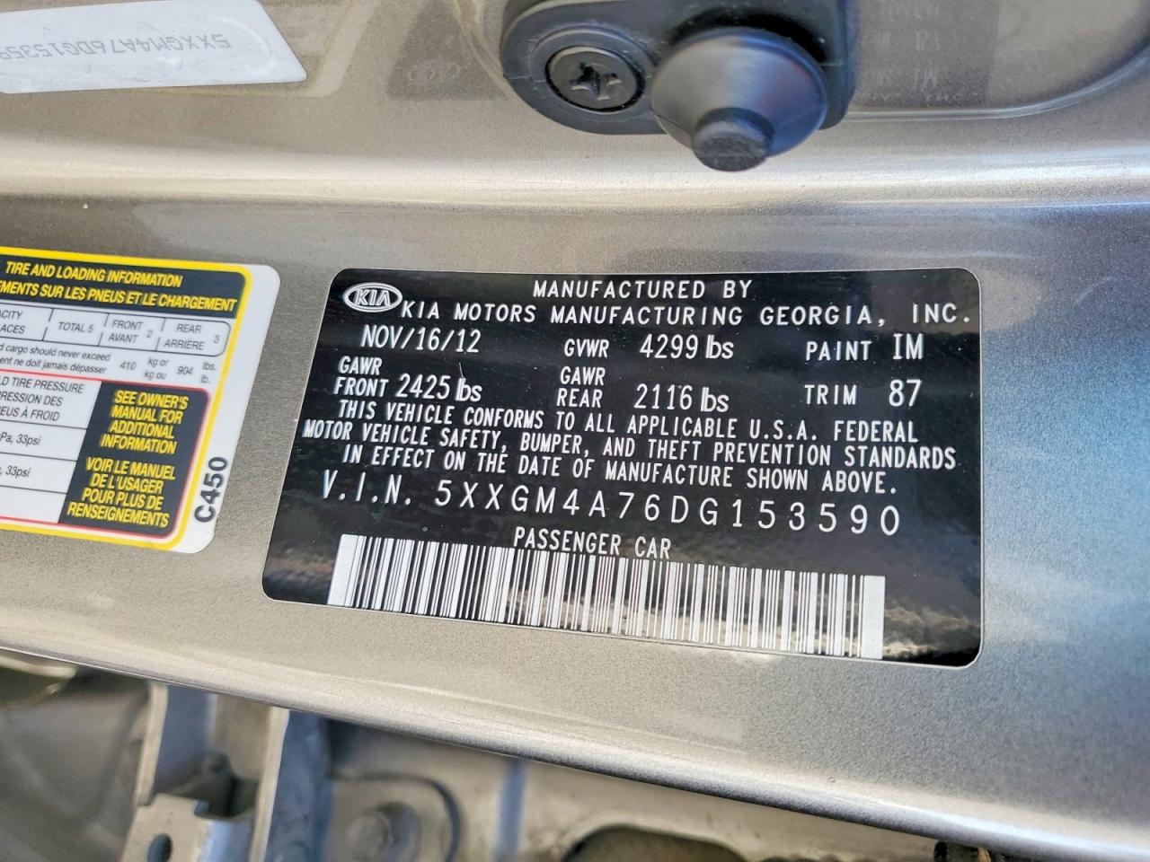 2013 KIA OPTIMA LX photo 23