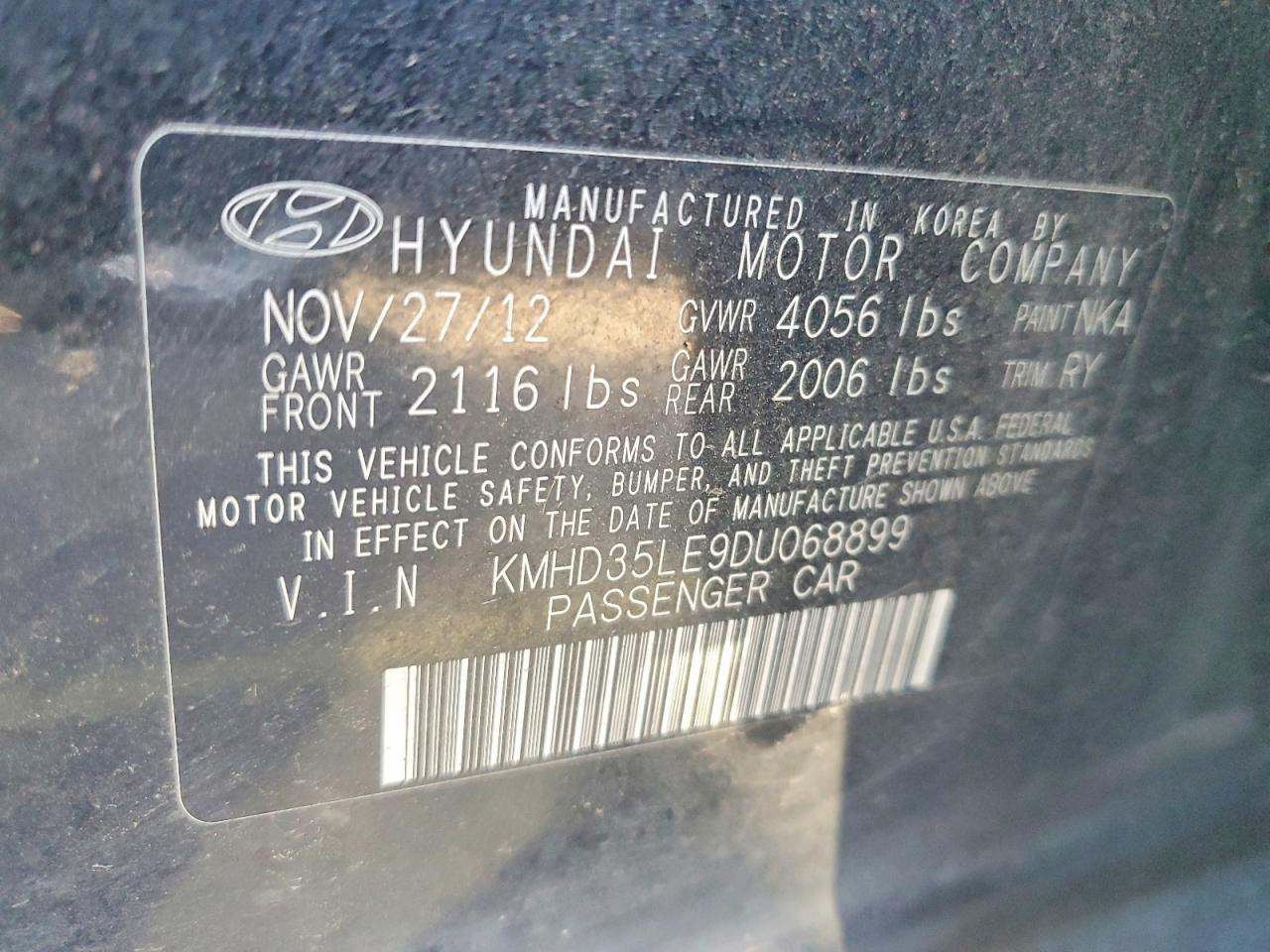 2013 HYUNDAI ELANTRA GT BASE photo 23