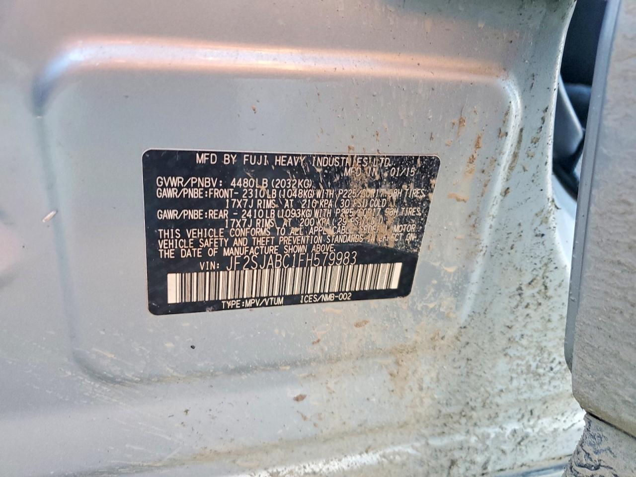 2015 SUBARU FORESTER 2.5I photo 27