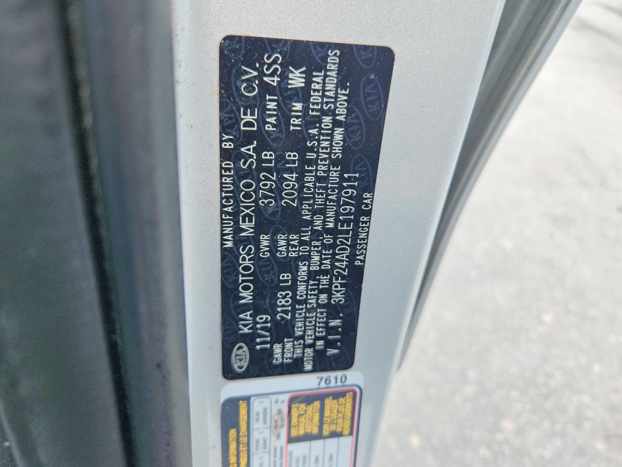 2020 KIA FORTE LXS photo 12