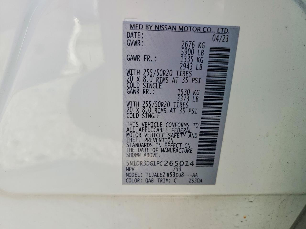 2023 NISSAN PATHFINDER PLATINUM photo 25