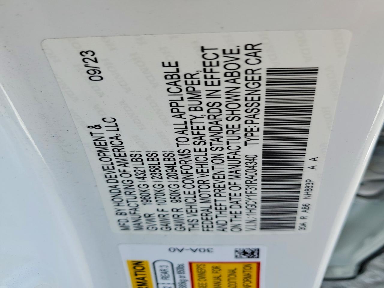 2024 HONDA ACCORD EX photo 25
