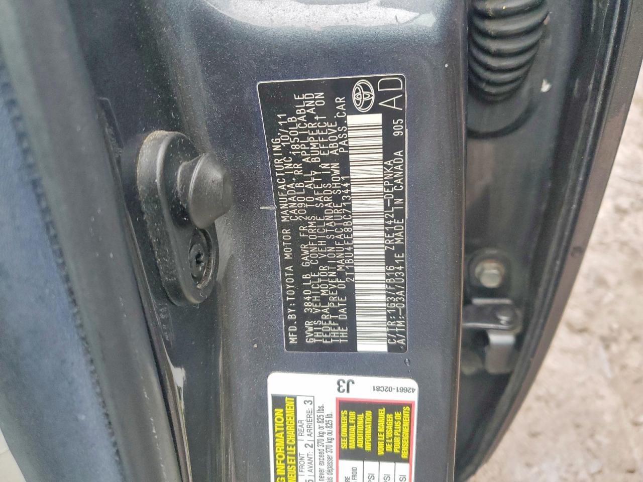 2011 TOYOTA COROLLA LE photo 34