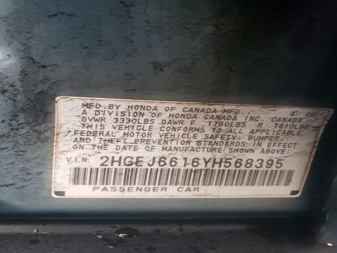 2000 HONDA CIVIC BASE photo 23