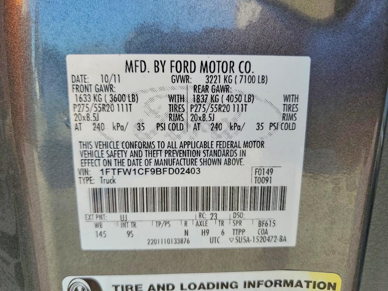 2011 FORD F150 SUPERCREW photo 23