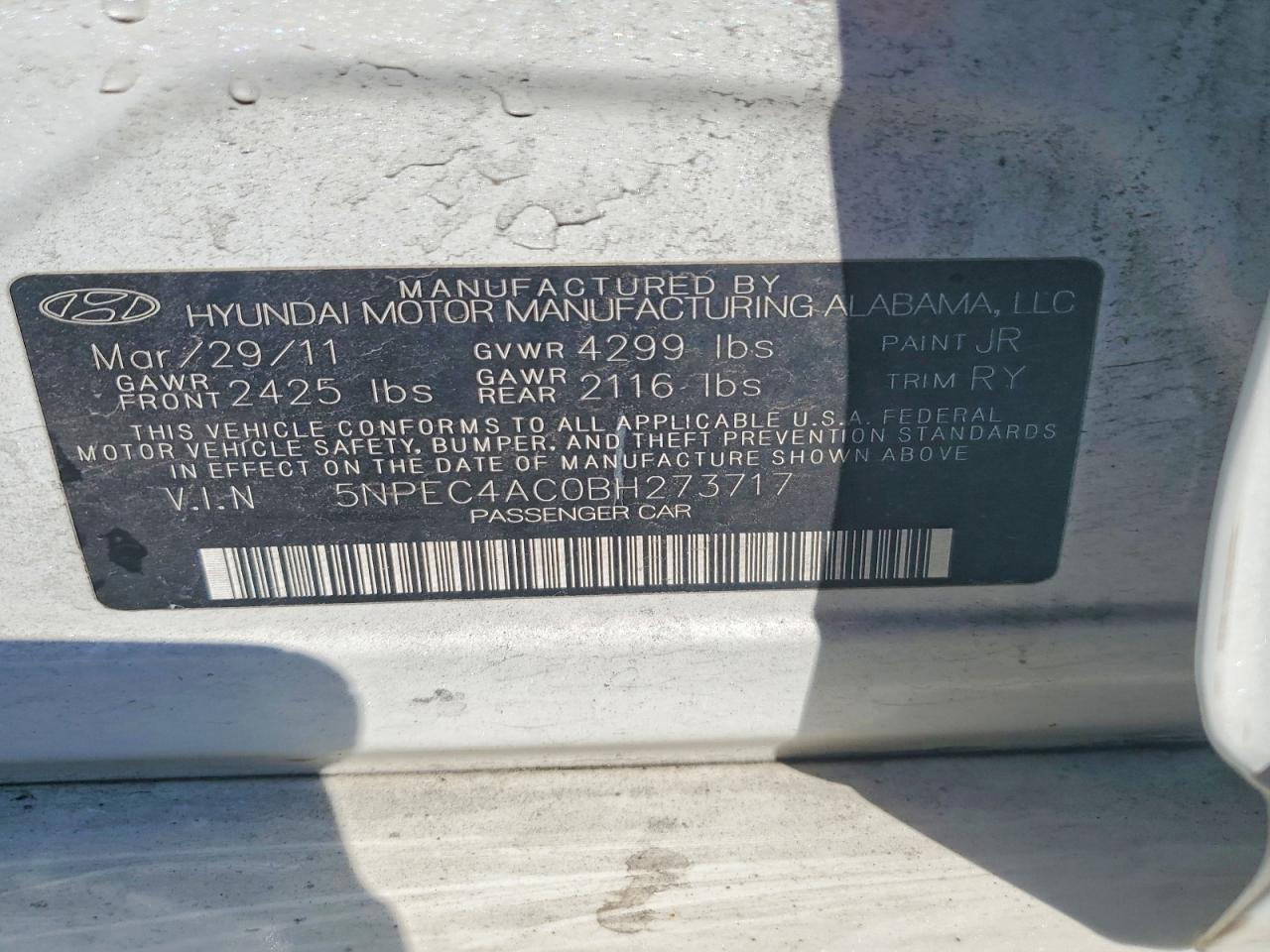 2011 HYUNDAI SONATA LIMITED photo 23
