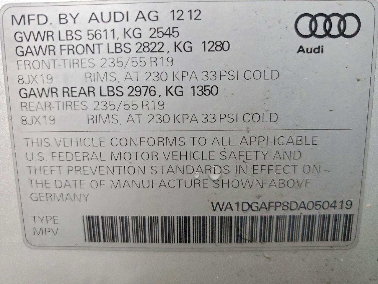 2013 AUDI Q5 PREMIUM PLUS photo 13