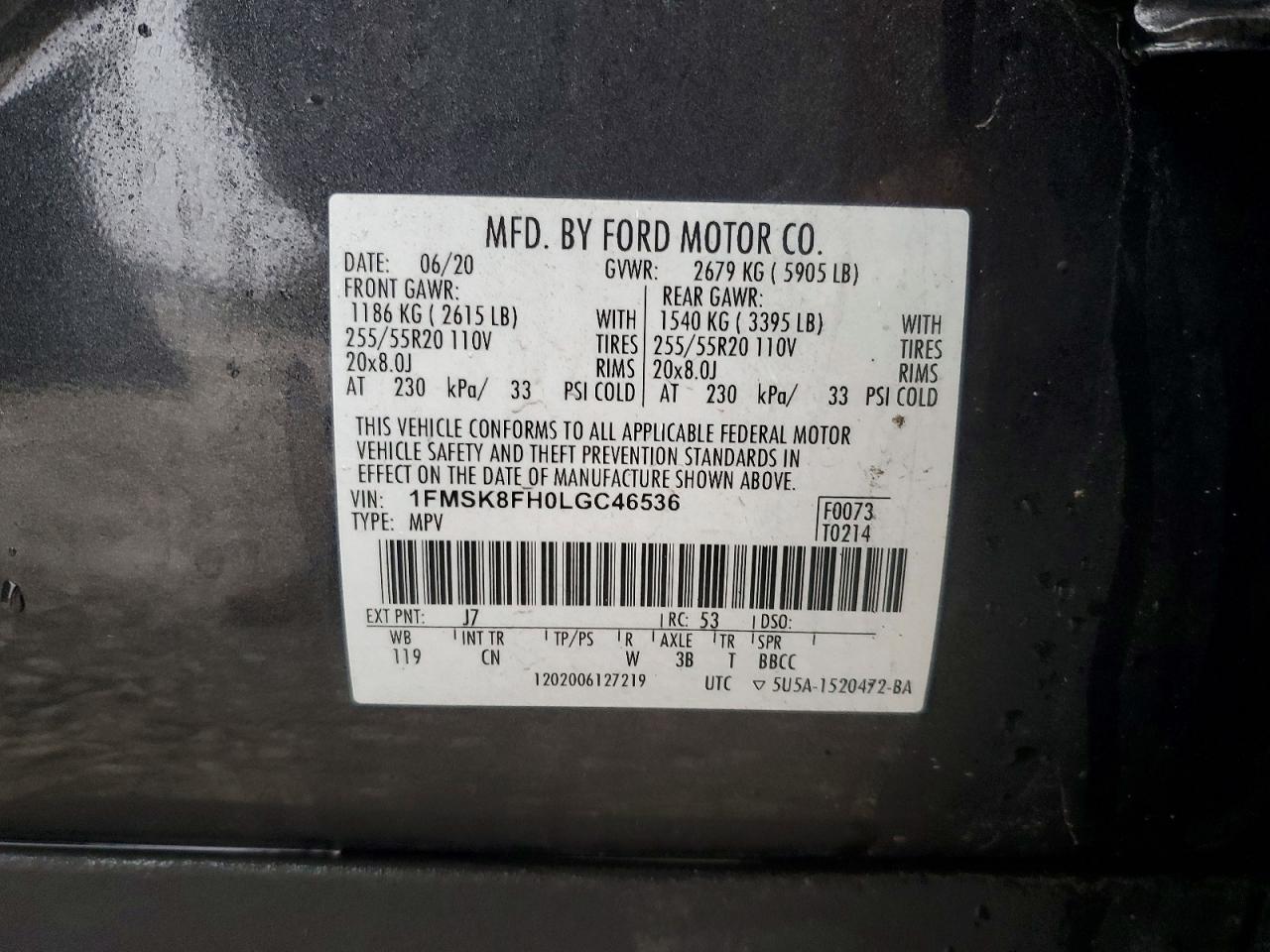 2020 FORD EXPLORER LIMITED photo 27