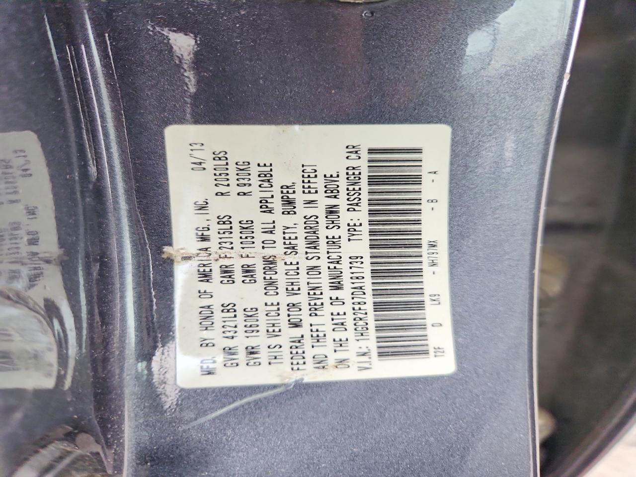 2013 HONDA ACCORD EXL photo 37