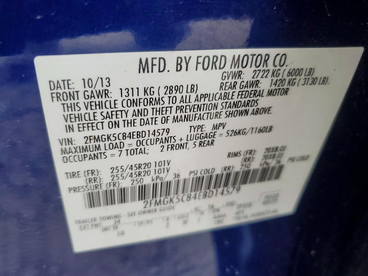 2014 FORD FLEX SEL photo 27