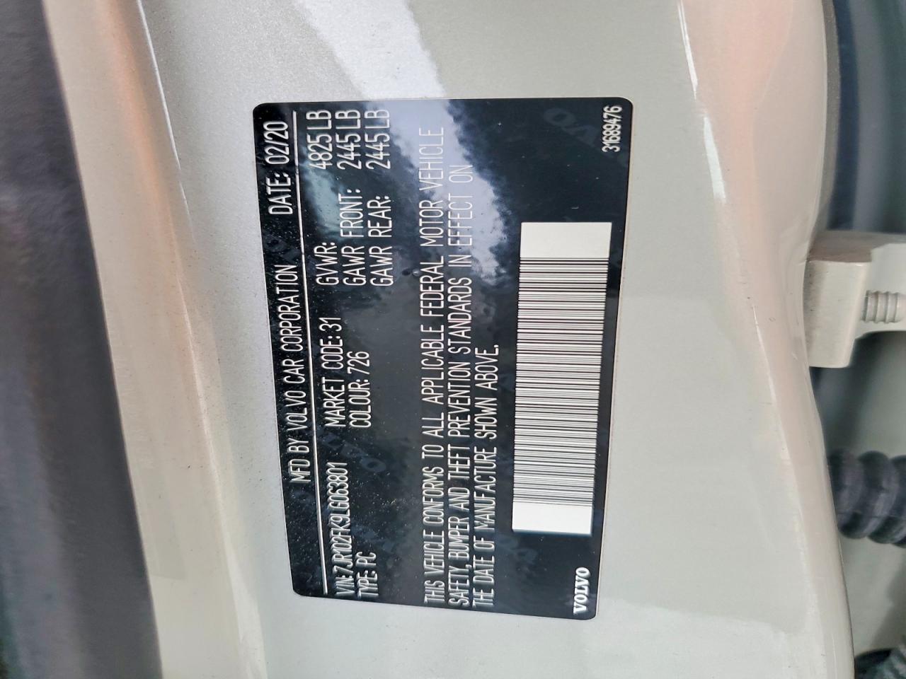 2020 VOLVO S60 T5 MOMENTUM photo 34